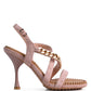 DOMEDA Metal Chain Mid Heel Sandal - 1985 the VAULT Boutique