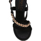 DOMEDA Metal Chain Mid Heel Sandal - 1985 the VAULT Boutique