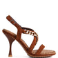 DOMEDA Metal Chain Mid Heel Sandal - 1985 the VAULT Boutique