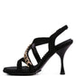 DOMEDA Metal Chain Mid Heel Sandal - 1985 the VAULT Boutique