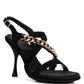 DOMEDA Metal Chain Mid Heel Sandal - 1985 the VAULT Boutique