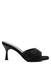 Imprint Diamante Stud Slip On Sandal Heels - 1985 the VAULT Boutique