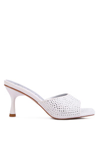 Imprint Diamante Stud Slip On Sandal Heels - 1985 the VAULT Boutique