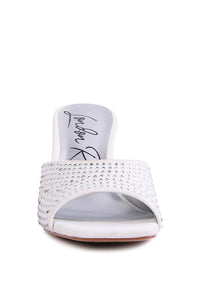 Imprint Diamante Stud Slip On Sandal Heels - 1985 the VAULT Boutique