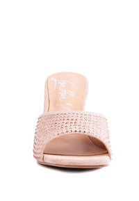 Imprint Diamante Stud Slip On Sandal Heels - 1985 the VAULT Boutique