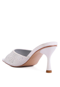 Imprint Diamante Stud Slip On Sandal Heels - 1985 the VAULT Boutique