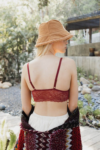 Velvet longline Lace Bralette - 1985 the VAULT Boutique