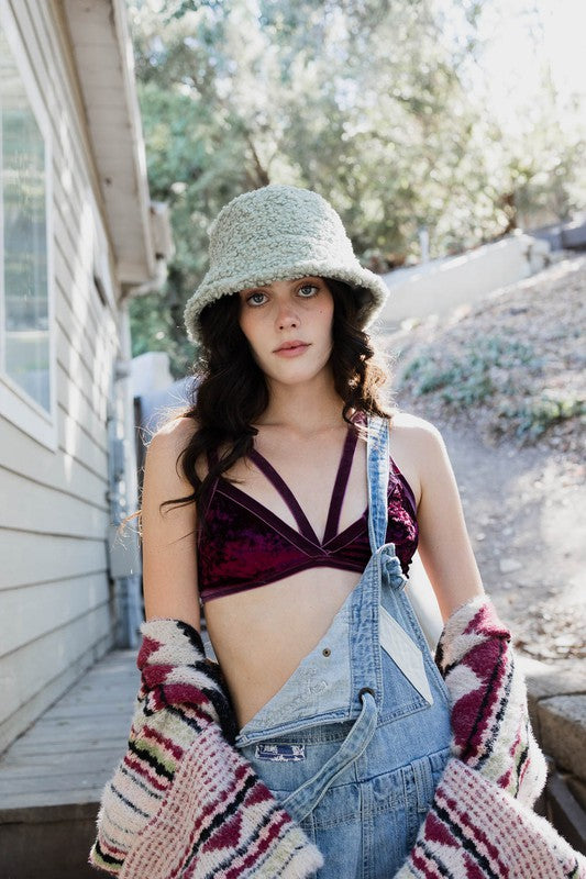 Crushed Velvet Bralette - 1985 the VAULT Boutique