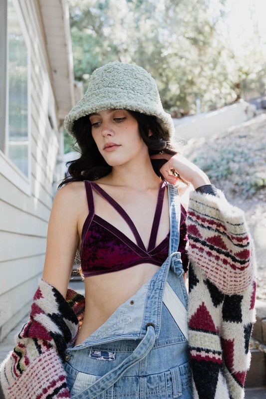 Crushed Velvet Bralette - 1985 the VAULT Boutique