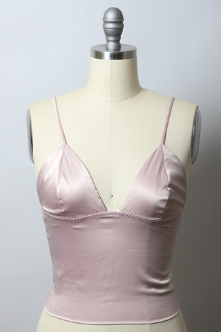 Longline Satin Bralette Top - 1985 the VAULT Boutique