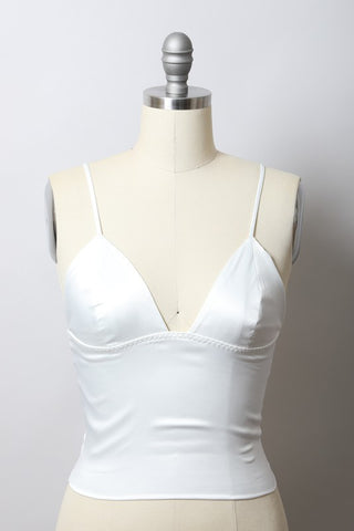 Longline Satin Bralette Top - 1985 the VAULT Boutique