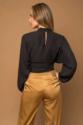 Mock Neck Bottom Fitted Top - 1985 the VAULT Boutique