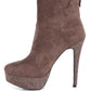 Espiree Microfiber High Heeled Ankle Boots - 1985 the VAULT Boutique