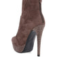 Espiree Microfiber High Heeled Ankle Boots - 1985 the VAULT Boutique