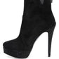 Espiree Microfiber High Heeled Ankle Boots - 1985 the VAULT Boutique