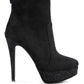 Espiree Microfiber High Heeled Ankle Boots - 1985 the VAULT Boutique