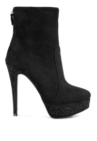 Espiree Microfiber High Heeled Ankle Boots - 1985 the VAULT Boutique