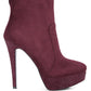 Espiree Microfiber High Heeled Ankle Boots - 1985 the VAULT Boutique
