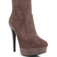 Espiree Microfiber High Heeled Ankle Boots - 1985 the VAULT Boutique