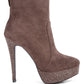 Espiree Microfiber High Heeled Ankle Boots - 1985 the VAULT Boutique
