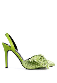 Kiki High Heeled Bow Slingback Sandals - 1985 the VAULT Boutique