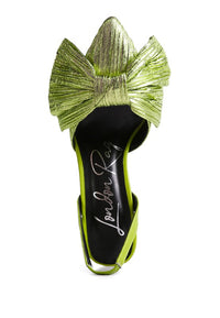 Kiki High Heeled Bow Slingback Sandals - 1985 the VAULT Boutique