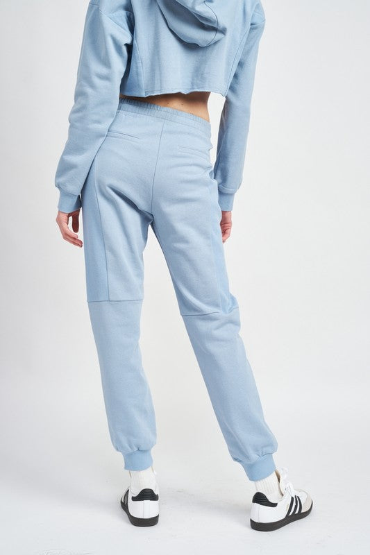 RIB CONTRAST JOGGER PANTS - 1985 the VAULT Boutique