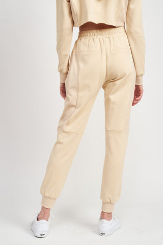 RIB CONTRAST JOGGER PANTS - 1985 the VAULT Boutique