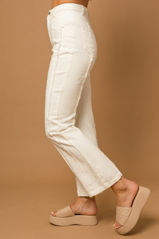 Frayed Hem Flare Pants - 1985 the VAULT Boutique