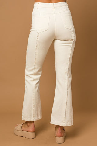 Frayed Hem Flare Pants - 1985 the VAULT Boutique