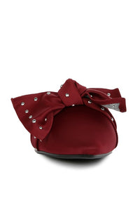 Makeover Studded Bow Flat Mules - 1985 the VAULT Boutique