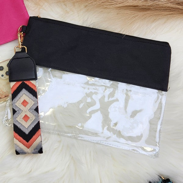 Clear Stadium Wristlet Strap Bag - 1985 the VAULT Boutique