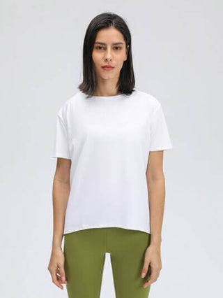 Millennia Round Neck Short Sleeve Active T-Shirt - 1985 the VAULT Boutique