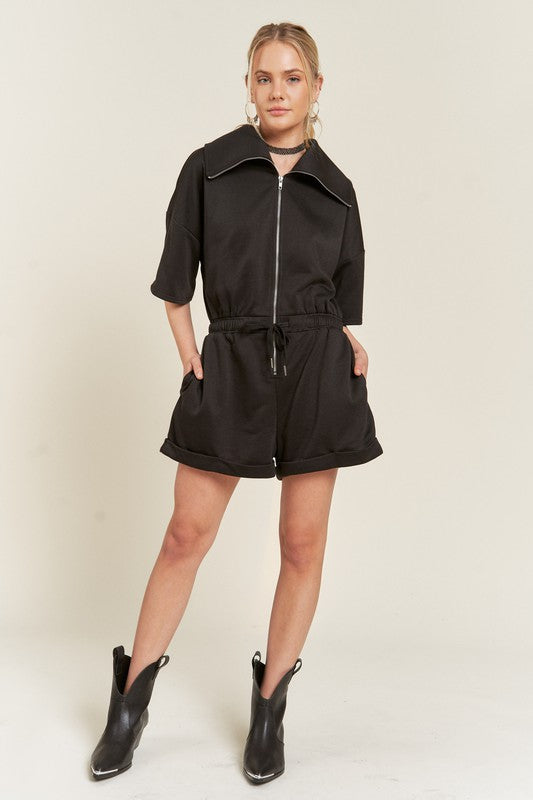 TERRY ZIP FRONT ROMPER - 1985 the VAULT Boutique