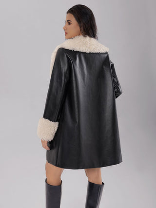 Fuzzy Long Sleeve Longline Coat - 1985 the VAULT Boutique