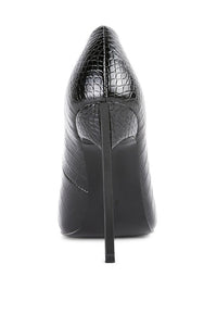 Urchin Croc High Stiletto Heel Pumps - 1985 the VAULT Boutique