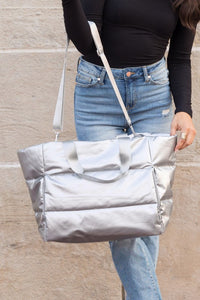 Metallic Puffer Tote - 1985 the VAULT Boutique