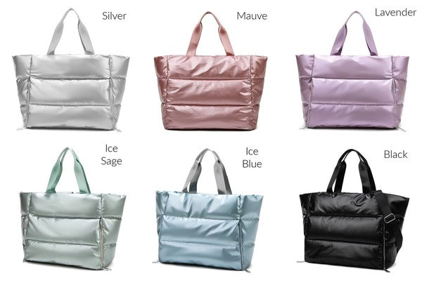 Metallic Puffer Tote - 1985 the VAULT Boutique