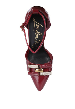 Mocktail Buckle Embellished Stiletto Heels - 1985 the VAULT Boutique