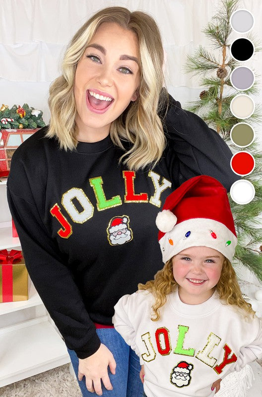 Jolly Santa Ideal Chenille Sweatshirt