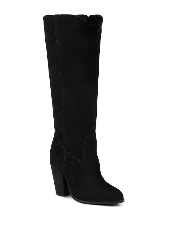 GREAT-STORM Suede Leather Calf Boots - 1985 the VAULT Boutique