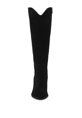 GREAT-STORM Suede Leather Calf Boots - 1985 the VAULT Boutique