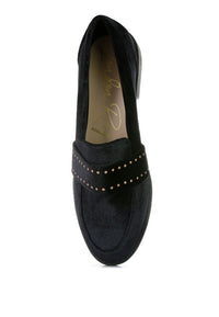 Walkin Stud Detail Velvet Loafers - 1985 the VAULT Boutique