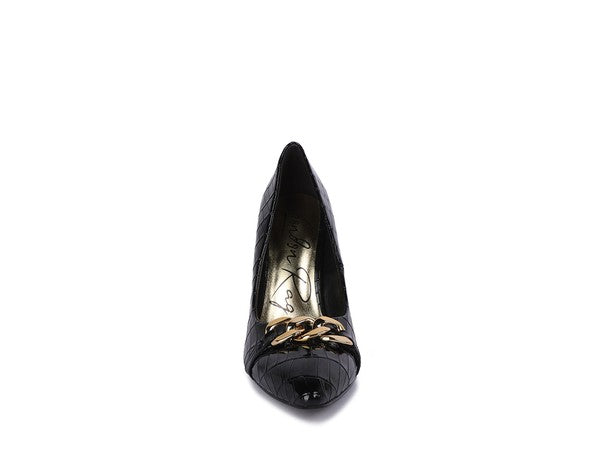 Fanfare Croc Stiletto Pump Heels - 1985 the VAULT Boutique