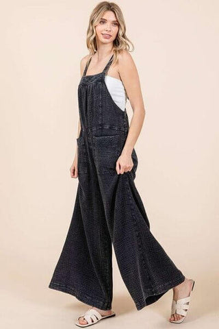 Mittoshop Textured Wide Leg Overalls - 1985 the VAULT Boutique