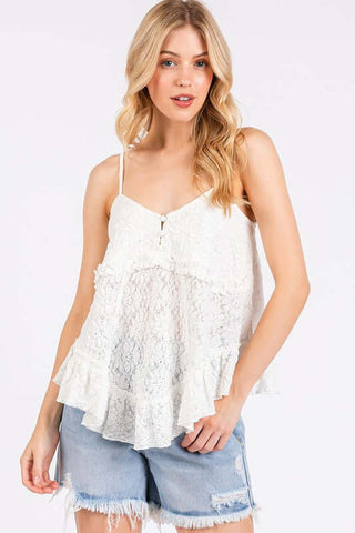 Mittoshop Textured V-Neck Cami - 1985 the VAULT Boutique