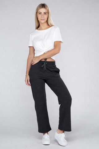 Lounge Wide Pants with Drawstrings - 1985 the VAULT Boutique