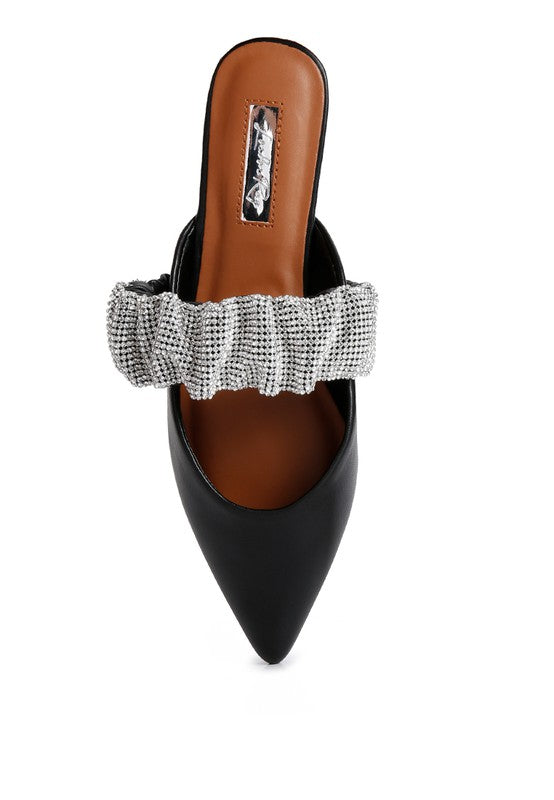 Hemessen Diamante Strap Flat Mules - 1985 the VAULT Boutique