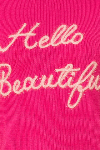 Hello Beautiful Short Sleeve Sweater Top - 1985 the VAULT Boutique