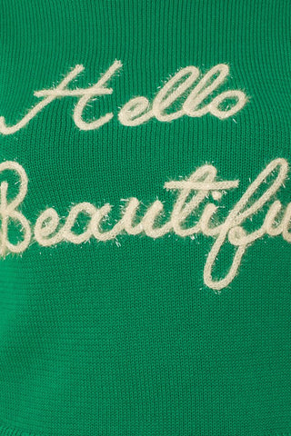 Hello Beautiful Short Sleeve Sweater Top - 1985 the VAULT Boutique